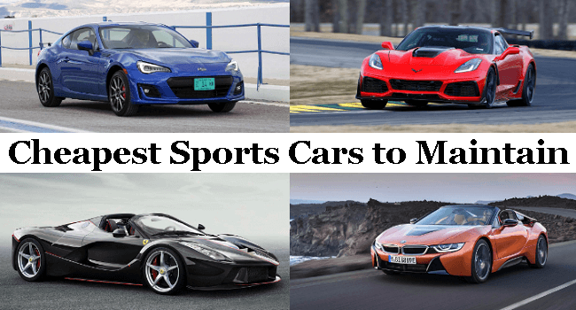 Cheapest Sports Cars to Maintain